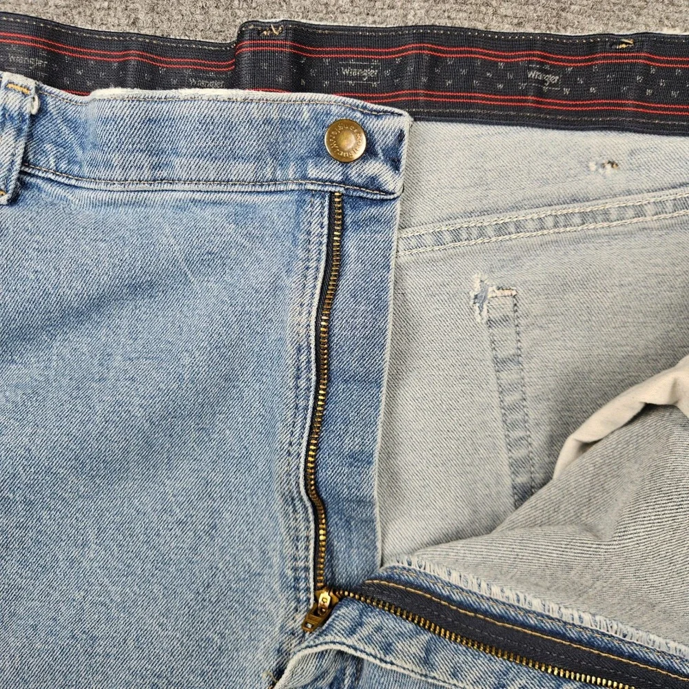 Wrangler Mens Regular Fit Light Wash Denim Jeans 42x29 855WAQL Straight Leg